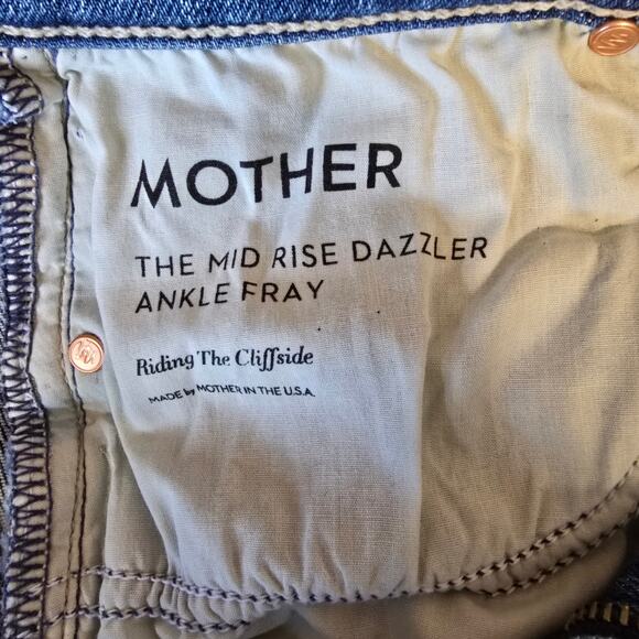 MOTHER The Mid Rise Dazzler Ankle Fray Jean Riding The Cliffside - Picture 6 of 11